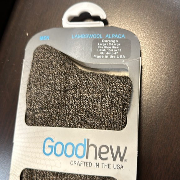 Goodhew men’s Durango lambswool alpaca wool socks in 
Brown - Picture 3 of 8